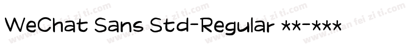 WeChat Sans Std-Regular 字体字体转换